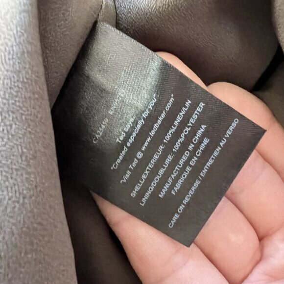 Ted Baker London Metallic Gold Linen Ruffle Skirt - Picture 5 of 5